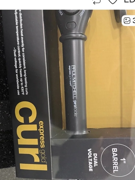 NWT Paul Mitchell Gold and Black 1" Curling Iron - Picture 4 of 5